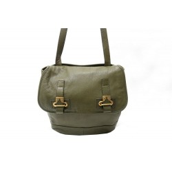 SAC A MAIN YVES SAINT LAURENT 191839 BESACE EN CUIR VERT HAND BAG PURSE 1570€