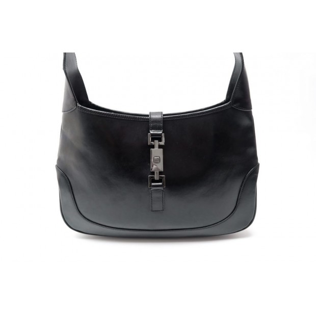 SAC A MAIN GUCCI JACKIE-O 001-3306 CUIR NOIR BLACK LEATHER HAND BAG PURSE 1650€