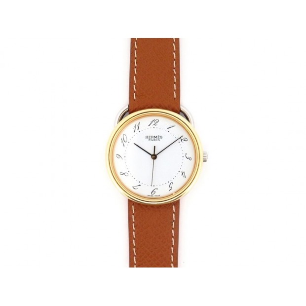 MONTRE HERMES ARCEAU AR3.720 QUARTZ 33 MM OR & ACIER STEEL GOLD WATCH 2600€