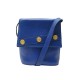 VINTAGE SAC A MAIN CELINE BANDOULIERE CUIR GRAINE BLEU MEDAILLON SPHERE HAND BAG