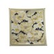 VINTAGE FOULARD HERMES FLEURS DE LOTUS 1ERE EDITION 1976 SOIE BEIGE SCARF 460€