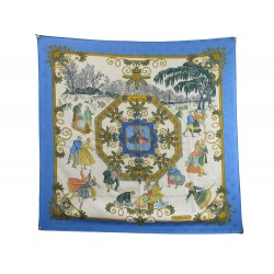 FOULARD HERMES JOIES D'HIVER JOACHIM METZ EN SOIE BROCHEE JACQUARD SCARF 460€