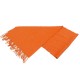 NEUF ECHARPE HERMES ETOLE LOGO BRODE CACHEMIRE ORANGE CASHMERE SCARF 1080€