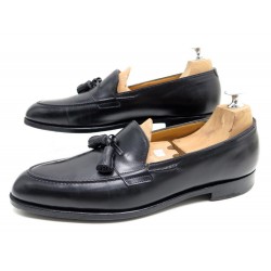 CHAUSSURES JOHN LOBB TRURO MOCASSINS A PAMPILLES 8E 42 CUIR NOIR SHOES 1300€