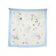 NEUF FOULARD HERMES DES FLEURS POUR LE DIRE CARRE 90 SOIE BLEU SILK SCARF 495€