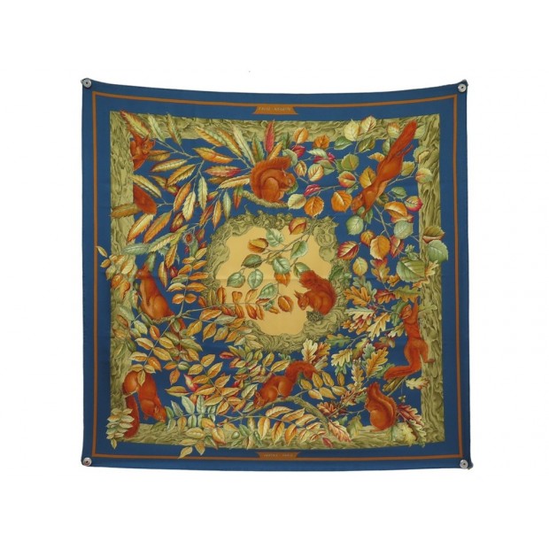 VINTAGE FOULARD HERMES CASSE NOISSETTE JACQUELOT CARRE 90 SOIE SILK SCARF 460€