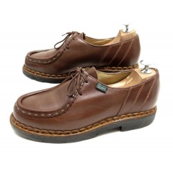 NEUF CHAUSSURES PARABOOT MORZINE 40 40.5 CUIR MARRON COUSU NORVEGIEN SHOES 400€