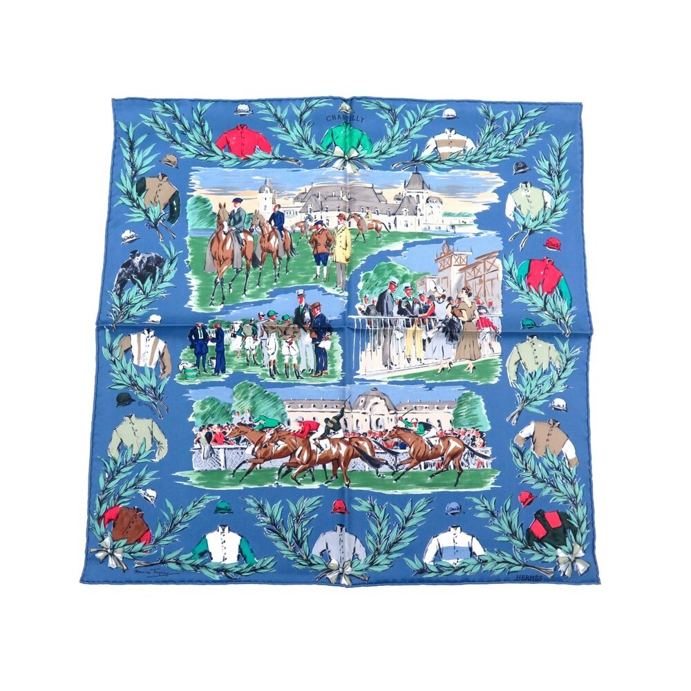 foulard hermes gavroche champ de courses a