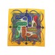 NEUF FOULARD HERMES GAVROCHE FESTIVAL PAR HENRI D'ORIGNY SOIE JAUNE SCARF 210€