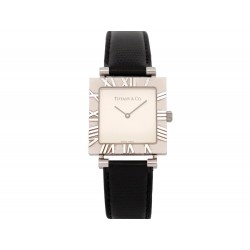 MONTRE TIFFANY & CO ATLAS M3640 CARRE 27 MM QUARTZ ARGENT 925 SILVER WATCH 2200€