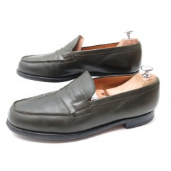 CHAUSSURES JM WESTON MOCASSINS 180 9C 43 EN CUIR KAKI LEATHER LOAFERS SHOES 575€