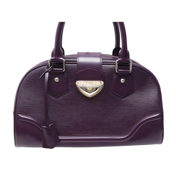 SAC A MAIN LOUIS VUITTON BOWLING MONTAIGNE GM EN CUIR EPI VIOLET HAND BAG 2000€