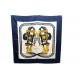 VINTAGE FOULARD HERMES BRIDES DE GALA HUGO GRYGKAR CARRE EN SOIE BLEU SCARF 350€