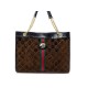 NEUF SAC A MAIN GUCCI CABAS RAJAH GUCCISSIMA BANDE WEB VELOURS CARRIER BAG 2400€