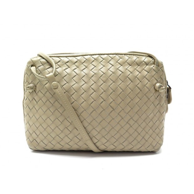 SAC A MAIN BOTTEGA VENETA NODINI INTRECIATO BEIGE BANDOULIERE LEATHER BAG 2100€