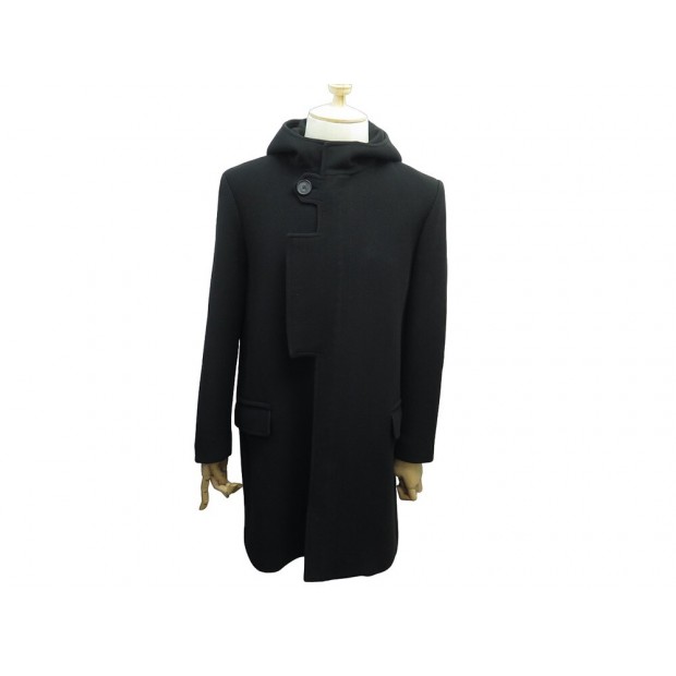 NEUF MANTEAU DIOR HOMME LONG 7H3130990313 L 52 EN LAINE NOIR WOOL COAT 4500€