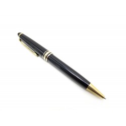 STYLO BILLE MONTBLANC MEISTERSTUCK CLASSIQUE DORE RESINE NOIR BALLPOINT PEN 355€