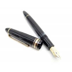 STYLO PLUME MONTBLANC MEISTERSTUCK 146 DORE RESINE NOIR PISTON FOUNTAIN PEN 650€