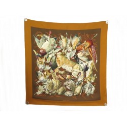 VINTAGE FOULARD HERMES GIBIERS 1ERE EDITION 1966 DE LINARES CARRE SCARF 460€