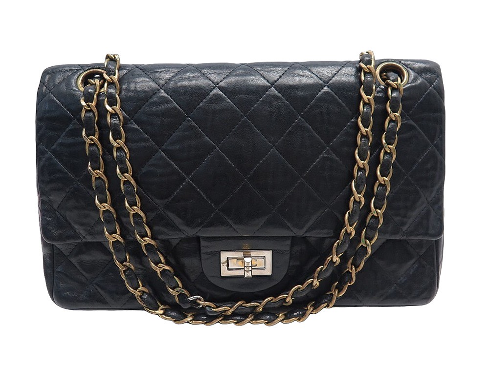 sac a main chanel 2.55 cuir matelasse noir