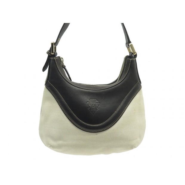 SAC A MAIN GUCCI HYSTERIA CREST HOBO 141641 CUIR & TOILE BEIGE NOIR BAG 1590€