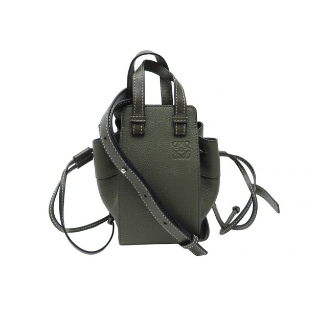 NEUF SAC A MAIN LOEWE MINI HAMMOCK BANDOULIERE EN CUIR KAKI HAND BAG 1750€