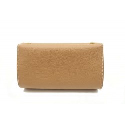 NEUF POCHETTE HERMES TROUSSE DE TOILETTE EN CUIR EPSOM SABLE TOILETRY POUCH 600€