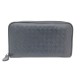 PORTEFEUILLE BOTTEGA VENETA ZIPPE MM 114076 EN CUIR INTRECCIATO GRIS WALLET 820€