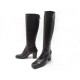 BOTTES YVES SAINT LAURENT 37.5 BOUT CARRE CUIR MARRON LEATHER BOOTS SHOES 1550€