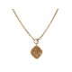 VINTAGE COLLIER CHANEL LOSANGE METAL DORE DOUBLE TOUR 80CM GOLDEN NECKLACE 870€