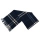 ECHARPE BURBERRY CHECK CLASSIQUE TARTAN CACHEMIRE BLEU CASHMERE SCARF 490€