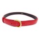 NEUF CEINTURE CARTIER PANTHERE T 80 CUIR ET TOILE ROUGE BOUCLE DORE BELT 520€