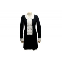 TAILLEUR VESTE + JUPE CHANEL P23171 36 S 2004 EN LAINE NOIR SKIRT JACKET 6500€