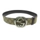 CEINTURE GUCCI BOUCLE LOGO GG TOILE SUPREME 114984 T85 MONOGRAM CANVAS BELT 385€