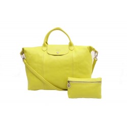  SAC A MAIN LONGCHAMP PLIAGE CUIR + POCHETTE 