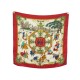 FOULARD HERMES JOIES D'HIVER METZ CARRE 90 SOIE BROCHEE JACQUARD SILK SCARF 495€