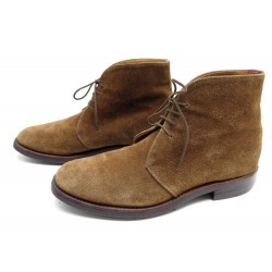 CHAUSSURES CHURCH S PALMA BOTTINES 9G 43 LARGE DAIM MARRON BOOTS SHOES 