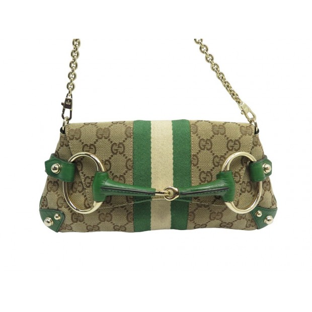 SAC A MAIN GUCCI HORSEBIT TOILE MONOGRAMME GUCCISSIMA & BANDE WEB HAND BAG 2300€