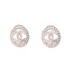 NEUF BOUCLES D'OREILLES CHANEL PUCES LOGO CC STRASS METAL ARGENTE EARRINGS 600€