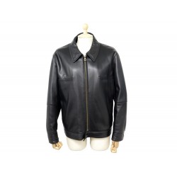 NEUF BLOUSON LOEWE 46 S VESTE EN CUIR AGNEAU MANTEAU BLACK LEATHER JACKET 2500€