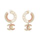 NEUF BOUCLES D'OREILLES CHANEL PENDANTES LOGO CC MULTICOLORES EARRINGS 1000€