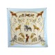 NEUF FOULARD HERMES EN PISTE ROBERT DALLET CARRE 90 SOIE BOITE SILK SCARF 460€