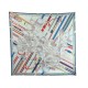 FOULARD HERMES CONCOURS D"ETRIERS WASH H072617SV01 CARRE EN SOIE BLEU SCARF 510€