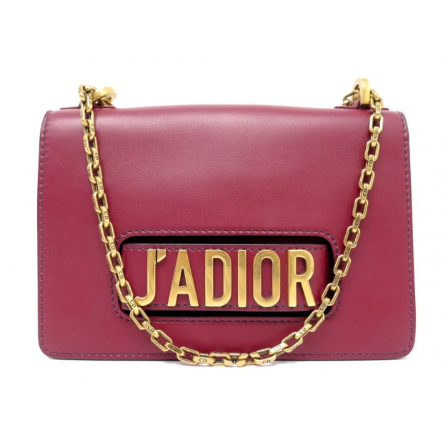 NEUF SAC A MAIN CHRISTIAN DIOR J ADIOR CUIR BORDEAUX BANDOULIERE HAND BAG 3500€