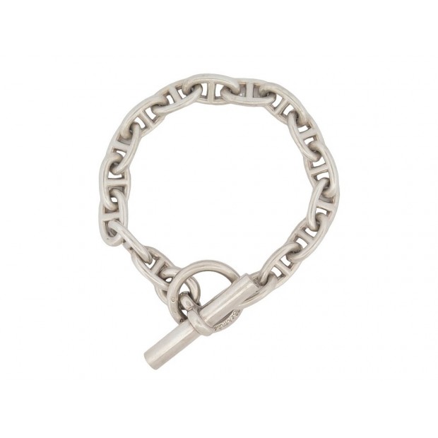 BRACELET HERMES CHAINE D'ANCRE MM 17CM 16 MAILLONS ARGENT 925 49GR SILVER 1160€