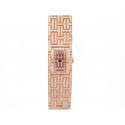 NEUF MONTRE HERMES KILIM KL1 272 17 MM QUARTZ OR ROSE 18K DIAMANTS WATCH 54500€