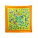 NEUF FOULARD HERMES LES MERISES CARRE 90 CM EN SOIE ORANGE SILK SCARF NEW 460€