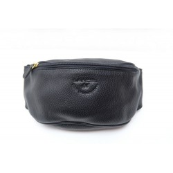 SAC A MAIN LANCEL POCHETTE CEINTURE BANANE CUIR NOIR HAND PACK BAG PURSE 300€