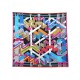 NEUF FOULARD HERMES LES SANGLES EN ZIGZAG 003045S CARRE 90 SOIE SCARF NEW 460€