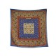 FOULARD HERMES CHASSE EN INDE MICHEL DUCHENE EN SOIE BLEUE ET ROUGE SCARF 460€